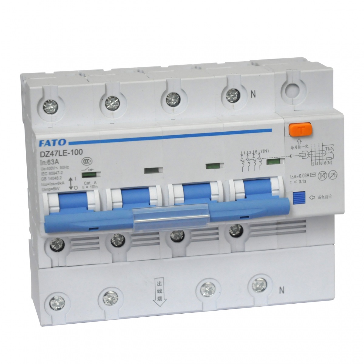DZ47LE-100剩余電流動(dòng)作斷路器